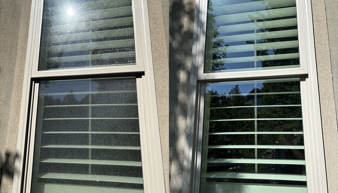 Window Cleaning before and after